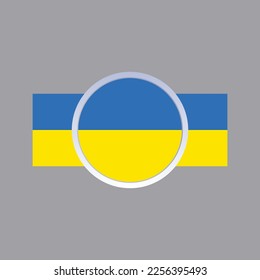 Illustration of Ukraine flag Template