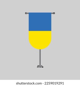 Ilustración de la plantilla de bandera de Ucrania