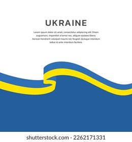 Illustration of Ukraine flag Template