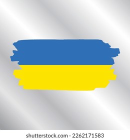 Ilustración de la plantilla de bandera de Ucrania