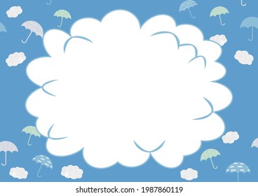 illustration of umbrella and comic speech bubble