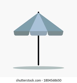illustration of an umbrella, in a flat style. vector illustration, summer theme.