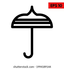 Illustration of umbrella line icon