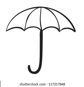 illustration of an umbrella on a white background