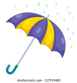 illustration of umbrella and rain