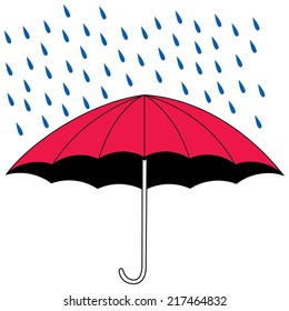 An Illustration of an umbrella shielding the rain