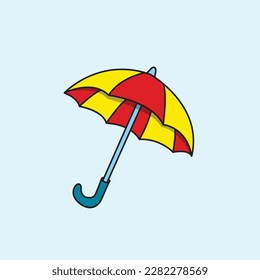 Illustration of Umbrella Vector Drawing