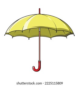 The illustration of umbrella vector. Suitable for rainy season icon, sign or symbol.