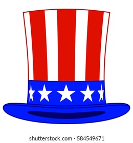 Illustration Uncle Sam Hat Icon Stock Vector (Royalty Free) 584549671 ...