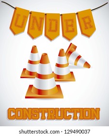 Illustration of under construction, Construction Icons, Site, worker, tools, vector illustration