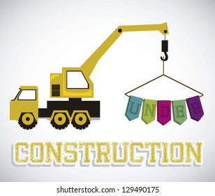 Illustration of under construction, Construction Icons, Site, worker, tools, vector illustration