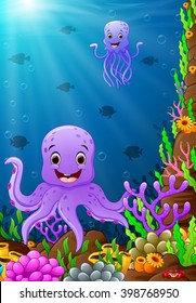 illustration of under the sea