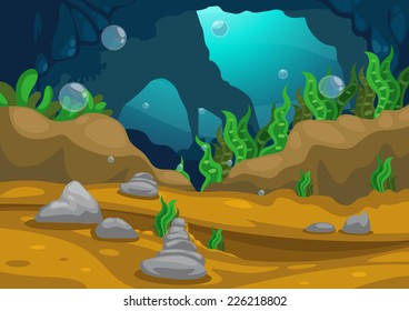 Illustration of under the sea background vector