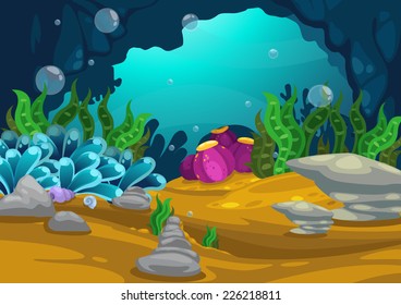 Illustration of under the sea background vector