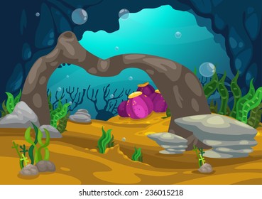 Illustration of under the sea background vector