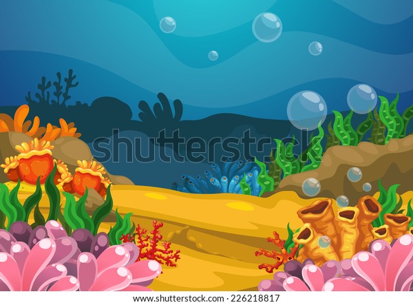 Illustration Of Under The Sea Background Vector