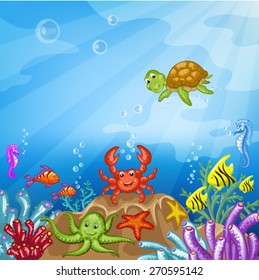 Illustration of the underwater world