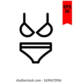 illustration of underwear flat icon