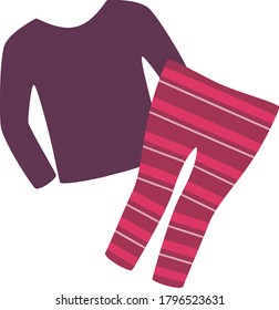 Illustration of underwear worn under clothes.