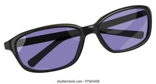illustration of a unglasses on a white background