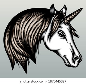 Illustration of a unicorn. Premium vector