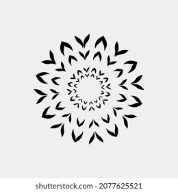 ilustración de una imagen vectorial de ornamento de círculo única como un arreglo hermoso