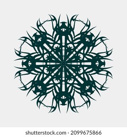 illustration of unique circular vector images like beautiful flowers for room or wall decoration