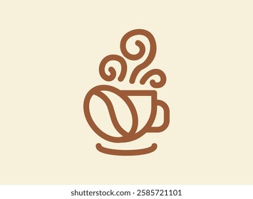 Illustration of an Unique Coffeeshop Logo