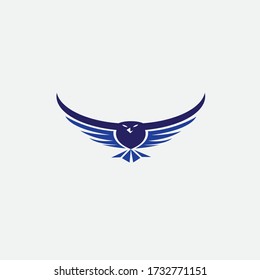 illustration of a unique color bird logo design vector