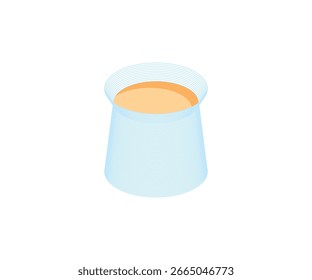 Ilustração de uma xícara única de café fabricado manualmente
