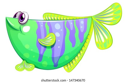 Illustration of a unique fish on a white background