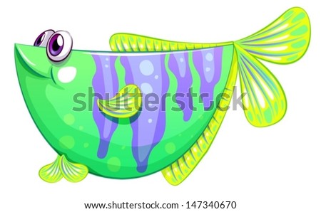 Illustration of a unique fish on a white background