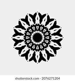 illustration of unique flower-like ornament vector images for room decoration