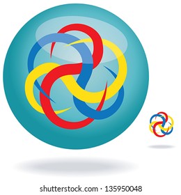 illustration of unique modern abstract graphics logo design element.