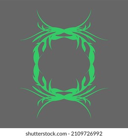 Illustration einzigartiger symmetrischer Pflanzenvektorbilder und gut für Dekoration oder Wandanzeige
