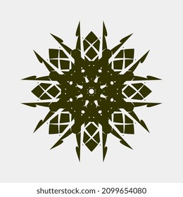 Illustration einzigartiger und symmetrischer Vektorbilder für die Innendekoration oder Wände von öffentlichen Orten
