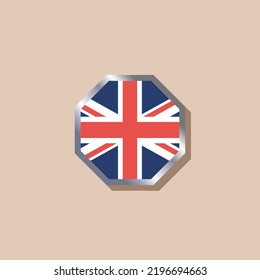 Illustration of United Kingdom flag Template