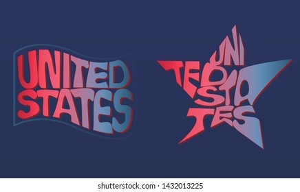Illustration of the United States flag in flag and star format.