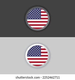 Illustration of United States flag Template