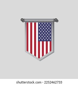Illustration of United States flag Template