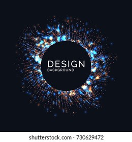 The illustration universe and stars in space. Vector abstract background.
