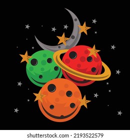 la ilustración del vector del universo.
Icono, signo o símbolo del universo.