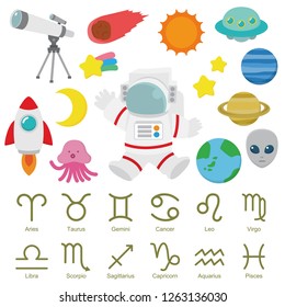 
Illustration of the Universe and the Zodiac