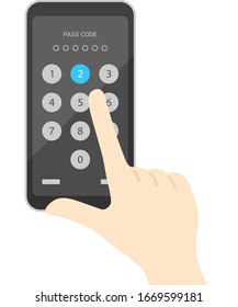 Illustration to unlock smart phone.
