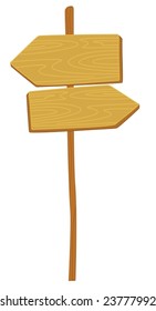 Illustration of an unmarked signpost