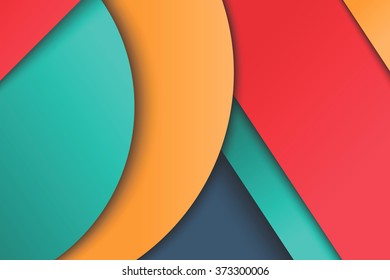 Illustration of unusual modern material design vector background