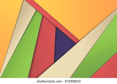 Illustration of unusual modern material design vector background