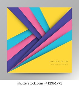 Illustration of unusual modern material design background.