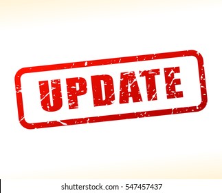 Illustration of update text buffered on white background