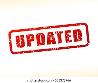 Illustration of updated text buffered on white background